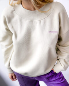 Lichtgrijze sweatshirt