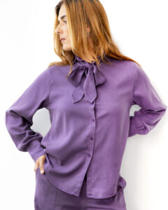 Mauve lyocell blouse