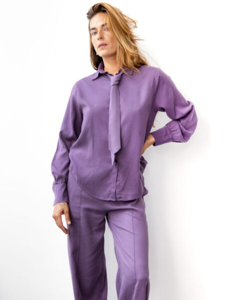Mauve lyocellbroek