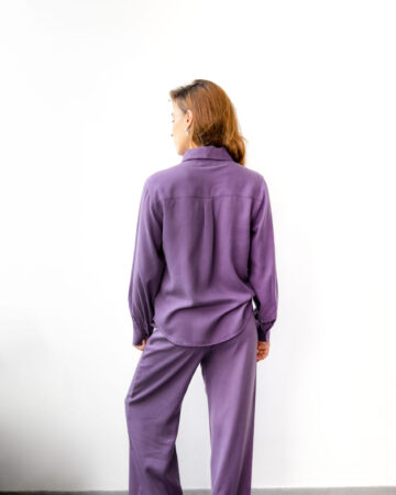 Chemisier en lyocell mauve