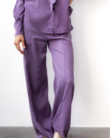 Mauve lyocell trousers